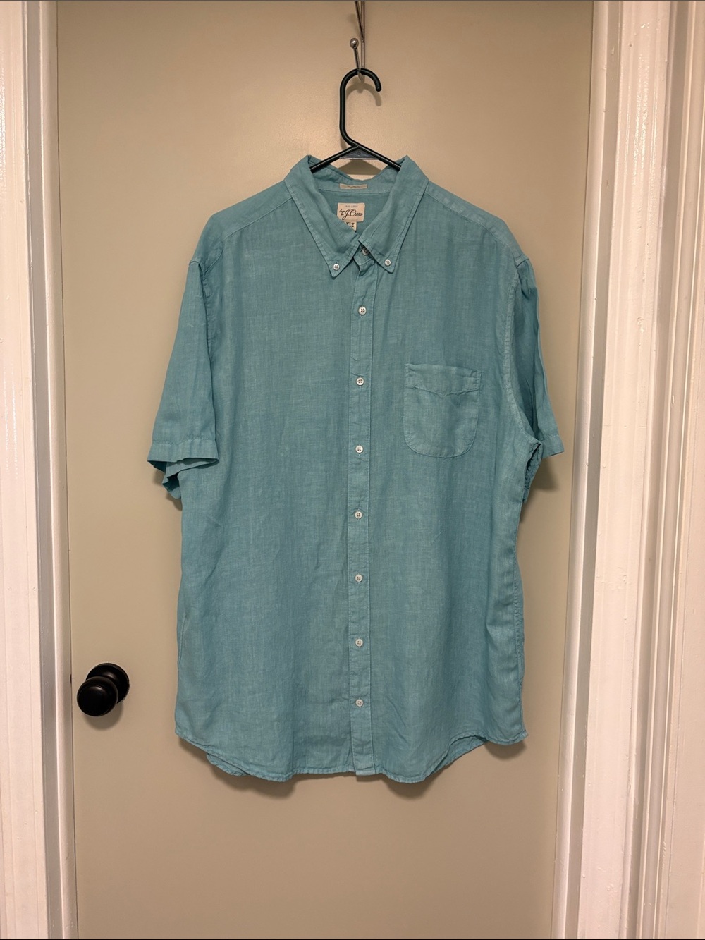 J Crew Irish linen button down shirt. Size XLT